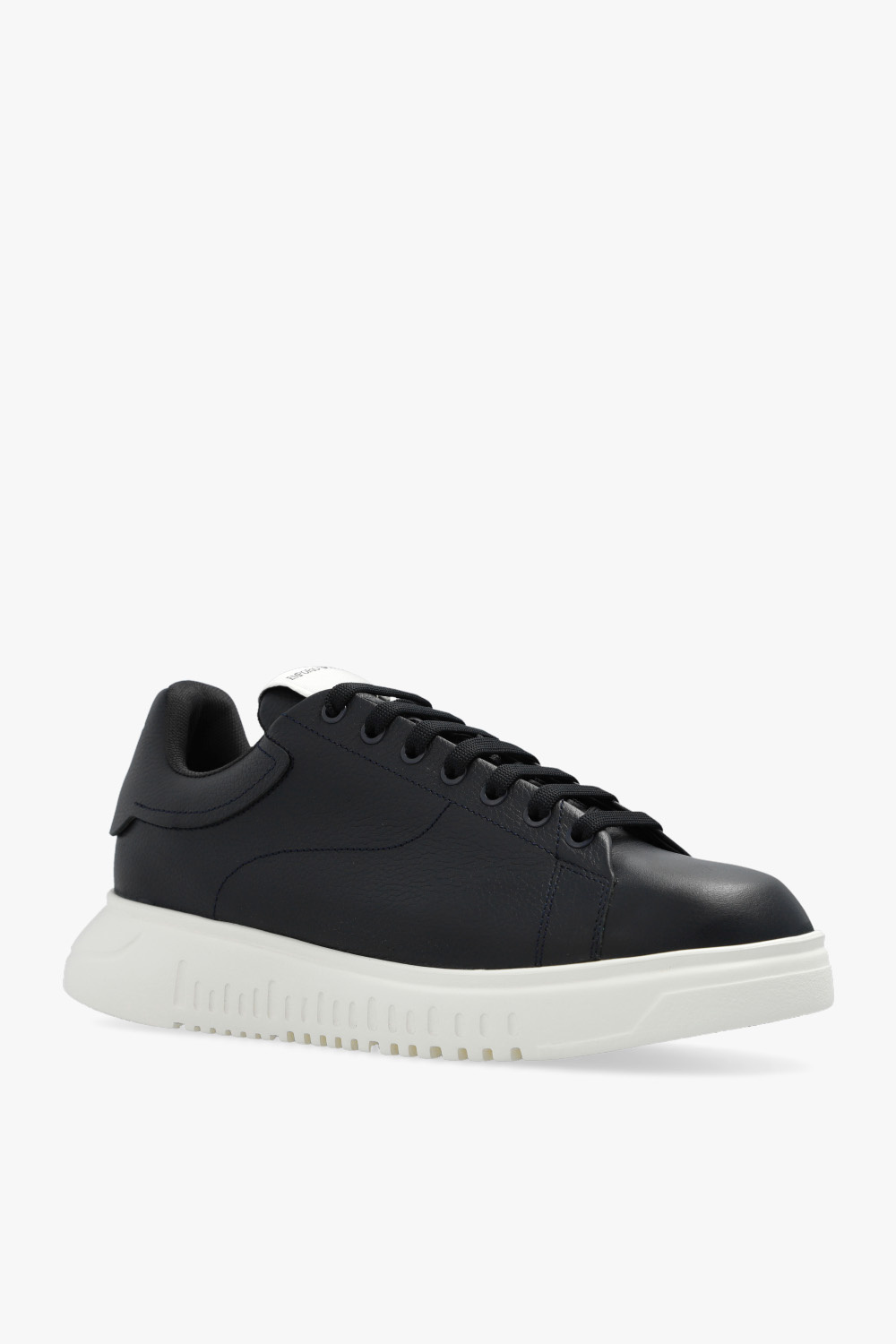 EMPORIO ARMANI EM001717AF14836F9049 関税送料込 SchaferandweinerShops Japan - Black Leather sneakers Emporio